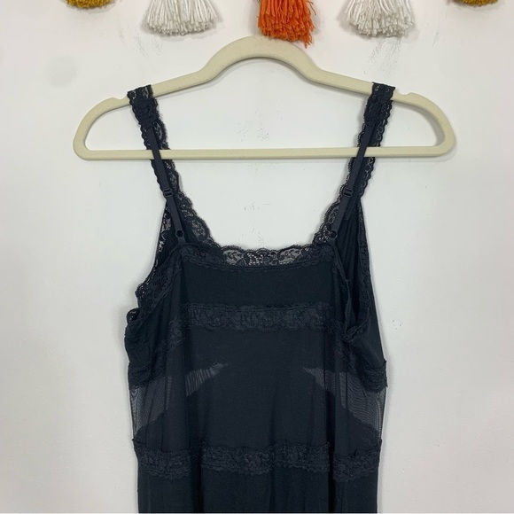 Adore Me Minerva Mesh Chemise Slip Black Size Large - Picture 5 of 8
